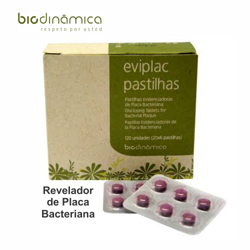 Eviplac –  Pastillas Reveladoras de la Placa Bacteriana – x120 uds. – BIODINAMICA